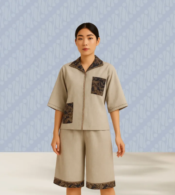 Origami-Inspired Batik Blouse