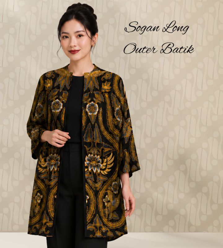 Golden Silk Batik Outer