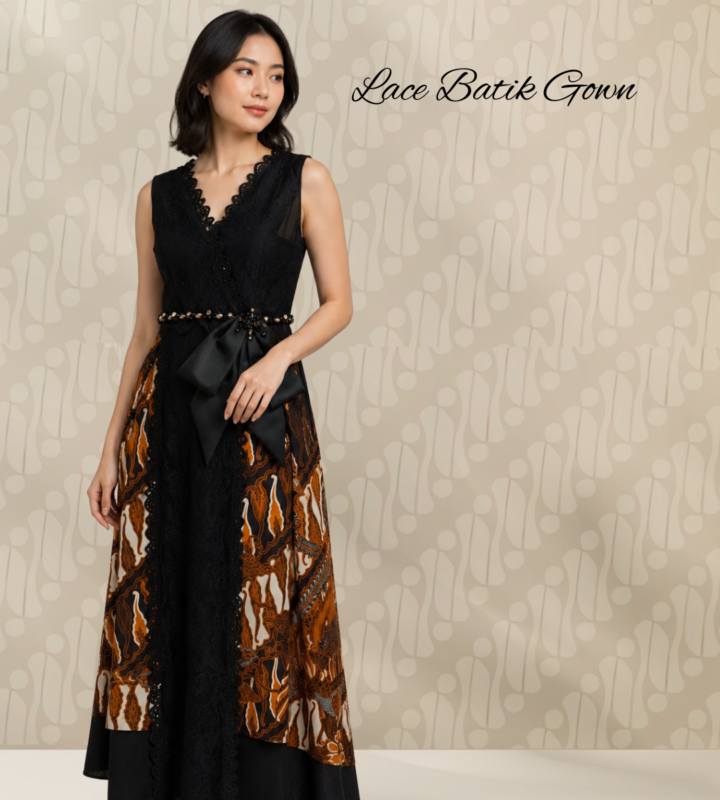 Lace Batik Gown
